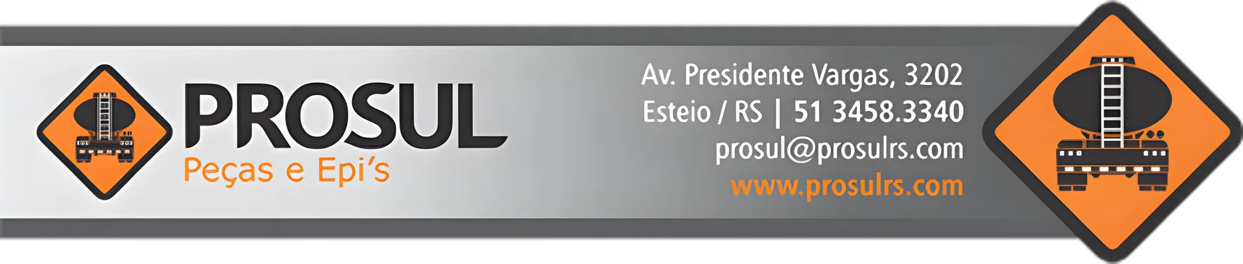 Prosul Peças e Epi's — Av. Presidente Vargas, 3202, Esteio/RS | 51 3458.3340 | prosul@prosulrs.com